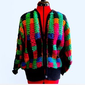 Colorful Striped Knit Cardigan #7